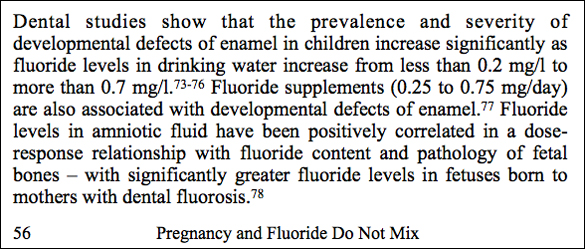 Fluoride in Water Increases Developmental Defects